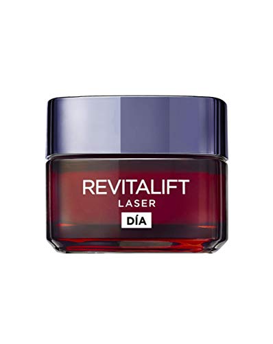 L'Oréal Paris Crema de Día Anti-Edad Intensiva Revitalift Láser, Con Pro- Xylane Concrentrado, Corrige arrugas, retexturiza la piel y remodela el rostro, 50 ml