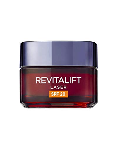 L'Oréal Paris Revitalift Láser Crema de Día Anti-Edad Triple Acción, Protección Solar SPF 20, 50 ml