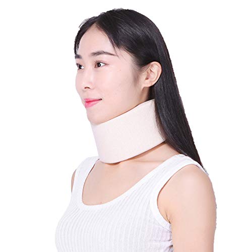 LOVEHOUGE Ortesis De Cuello,Collarín Cervical De Espuma,Collar Cervical Suave Ajustable,Alivia El Dolor Y La Presión En La Columna (3,5 Pulgadas De Ancho),Negro,L