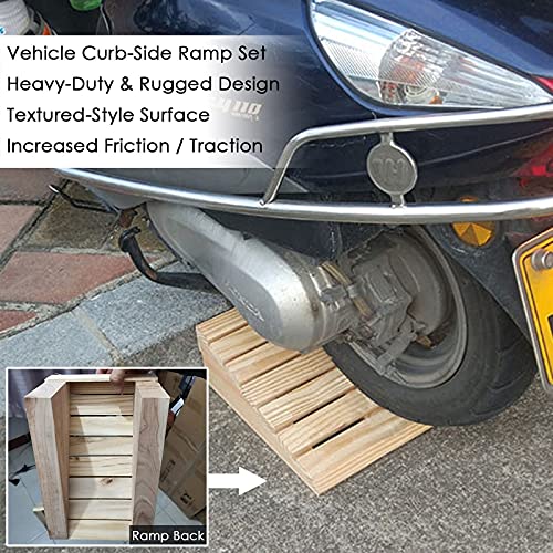 LSMK Rampa Rampas Rampas De Entrada De Madera, Sillas De Ruedas Eléctricas/Scooter/Cortacésped Rampa De Madera para Umbrales, Pendiente De Escaleras Resistente con Superficie Antideslizante