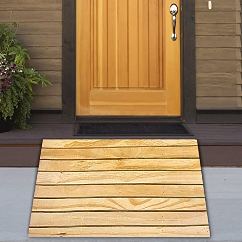 LSMK Rampa Rampas Rampas De Entrada De Madera, Sillas De Ruedas Eléctricas/Scooter/Cortacésped Rampa De Madera para Umbrales, Pendiente De Escaleras Resistente con Superficie Antideslizante