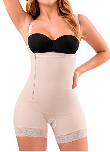LT.ROSE 21111 Fajas Colombianas Postparto Cesarea Reductora y Moldeadora Control de Abdomen para Mujer Beige XS