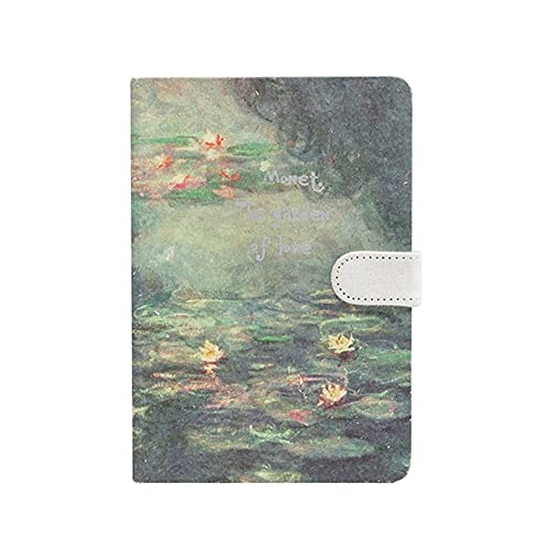 LYLY Cuaderno de pintura al óleo cubierta creativa engrosamiento libro de mano plan retro hebilla magnética aprendizaje color nota lateral cuaderno diario (color: C)