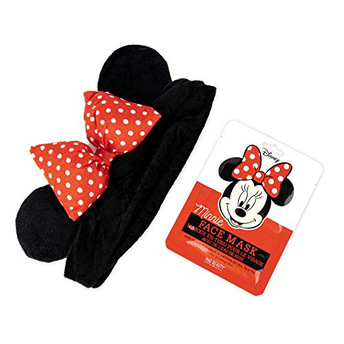 MAD Beauty Pack Mascarilla Facial + Banda Felpa Minnie Licencia Oficial Disney, Translúcido, 25 Ml