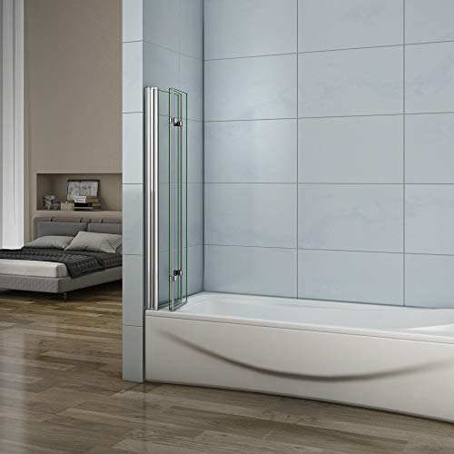 Mampara de ducha con 3 paneles plegables 130x140cm