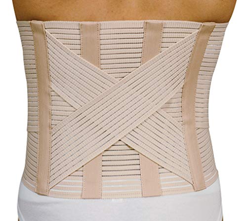 MANIFATTURA BERNINA Sana 5175 (Talla 4) - Faja Lumbar ortopédica Apoyo para Espalda con Varillas en Material Transpirable