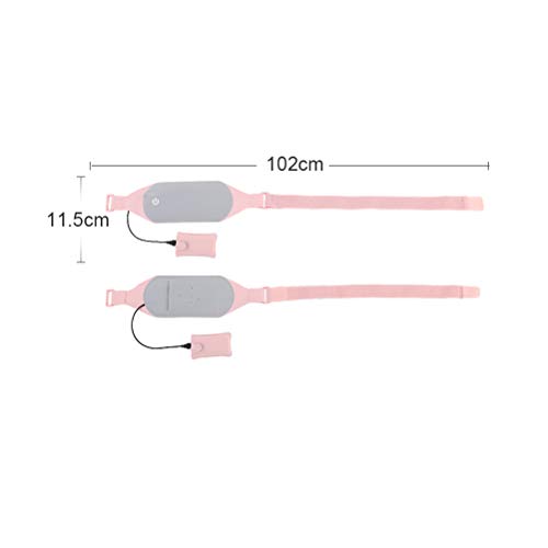 Mankoo Cinturón de Calor Cinturón calentado, cinturón uterino Caliente, Almohadilla eléctrica para calambres menstruales en la Zona Lumbar, cinturón de Cadera de grafeno USB Ajustable y cálido