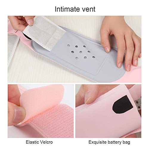 Mankoo Cinturón de Calor Cinturón calentado, cinturón uterino Caliente, Almohadilla eléctrica para calambres menstruales en la Zona Lumbar, cinturón de Cadera de grafeno USB Ajustable y cálido