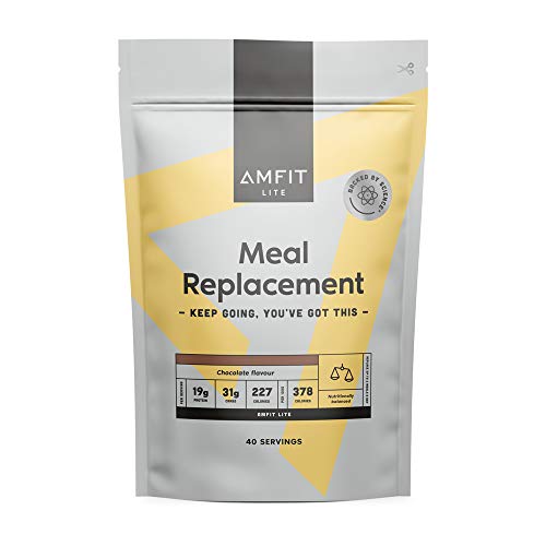 Marca Amazon - Amfit Nutrition Sustitutivo de una Comida para el Control del Peso Sabor Chocolate, 2.4kg (anteriormente PBN)