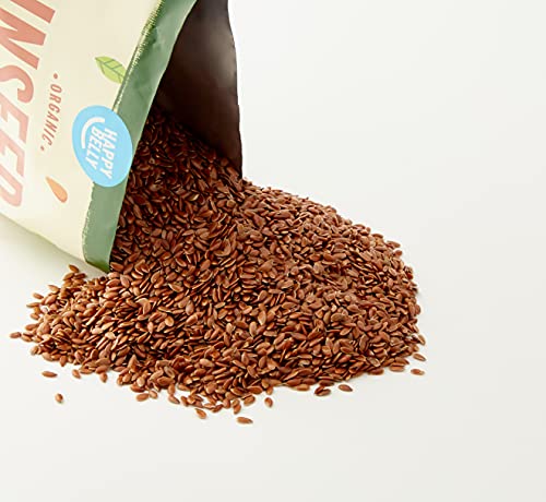 Marca Amazon - Happy Belly Semillas de lino ecológicas 4 x 350gr