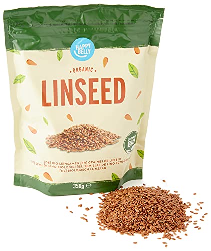 Marca Amazon - Happy Belly Semillas de lino ecológicas 4 x 350gr