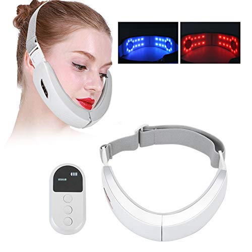 Masaje facial eléctrico, masajeador facial adelgazante en forma de V Máquina de adelgazamiento facial con vibración Terapia LED Masaje facial con vibración Lifting Máquina de belleza antiarrugas