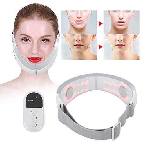 Masaje facial eléctrico, masajeador facial adelgazante en forma de V Máquina de adelgazamiento facial con vibración Terapia LED Masaje facial con vibración Lifting Máquina de belleza antiarrugas