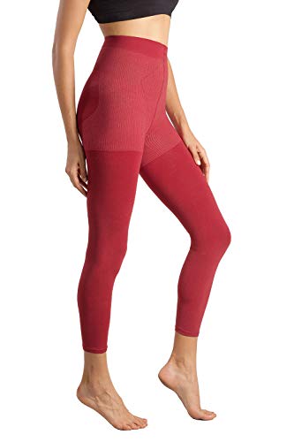 +MD + Medias de compresión 15-20mmHg para mujer Medias de compresión con puntera abierta Para invierno BorgoñaM/L