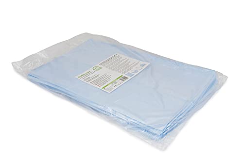 Medi-Inn Solo Uso Baberos Comedor Pieza 50 con Auffangtasche 64 X 36cm Color: Azul