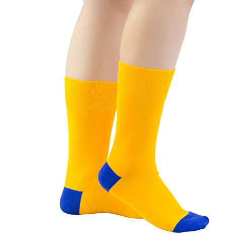 Medias de tubo medianas calcetines de marea para hombres y mujeres color sólido calcetines japoneses de algodón de primavera y verano calcetines coreanos calcetines de compresión,Amarillo,（EU）S:34/38