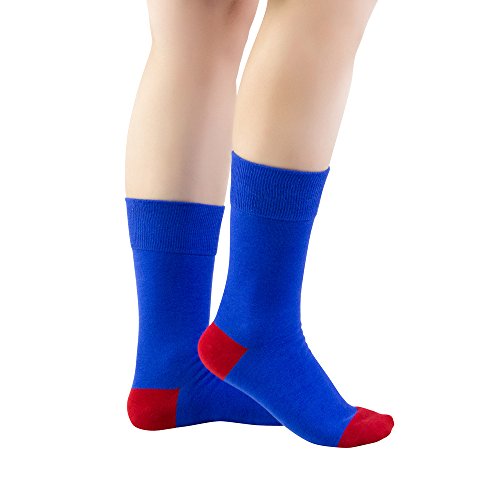 Medias de tubo medianas calcetines de marea para hombres y mujeres color sólido calcetines japoneses de algodón de primavera y verano calcetines coreanos calcetines de compresión,Azul,（EU）S:34/38