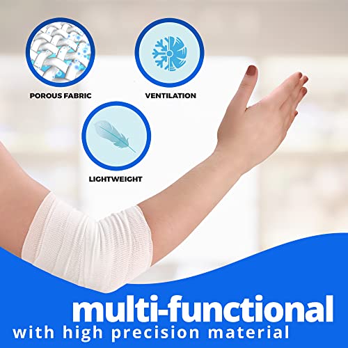 MEDICA - Vendaje elástico con gasa médica Rollo de cinta Usado para el cuidado de las heridas Dressing 12 Pack 4"x 4 yardas