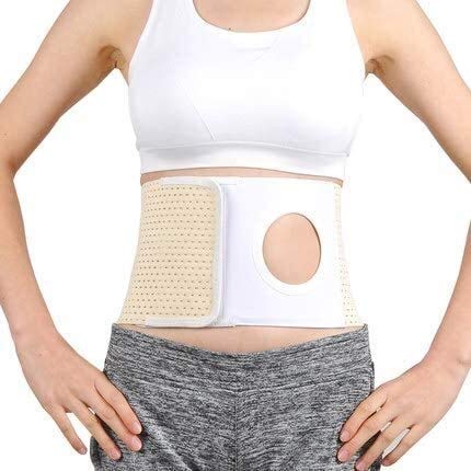 Médico del estoma de apoyo de ostomía de la correa de la hernia de colostomía bolsa faja abdominal con estoma Apertura, prevenir paraestomal hernia, Cinturón de apoyo de la hernia ( Size : 7 cm )