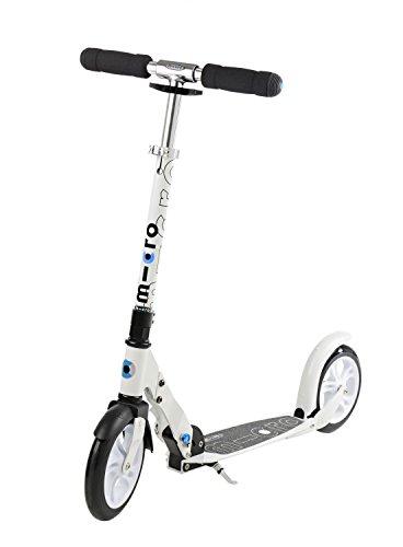 Micro® Black / White, Scooter Urbano, Plegable, 2 Ruedas PU 200mm, Peso 4,7kg, Carga Máx 100Kg, Rodamientos ABEC 9, Plataforma Antideslizante, Aluminio. (Black) (White)