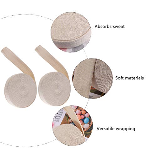MILISTEN 2 Rollos de Algodón Elástico Vendaje Tubular Vendaje Tubular para Piernas Y Rodillas Vendaje de Apoyo a La Rodilla Soporte Elástico para El Cuidado de Heridas Stockinette para