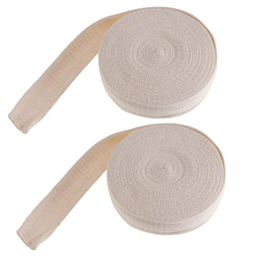 MILISTEN 2 Rollos de Algodón Elástico Vendaje Tubular Vendaje Tubular para Piernas Y Rodillas Vendaje de Apoyo a La Rodilla Soporte Elástico para El Cuidado de Heridas Stockinette para