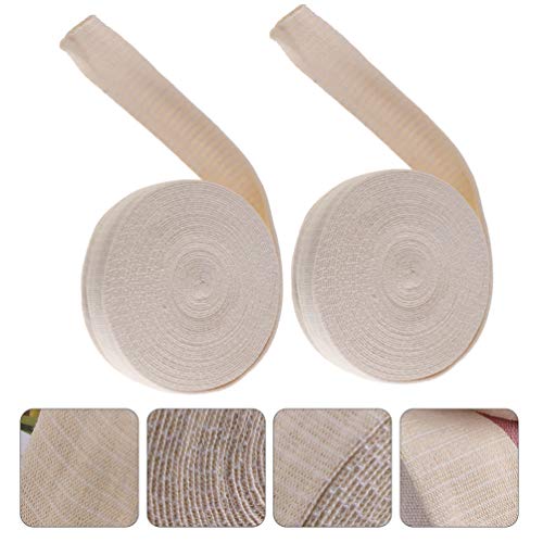 MILISTEN 2 Rollos de Algodón Elástico Vendaje Tubular Vendaje Tubular para Piernas Y Rodillas Vendaje de Apoyo a La Rodilla Soporte Elástico para El Cuidado de Heridas Stockinette para
