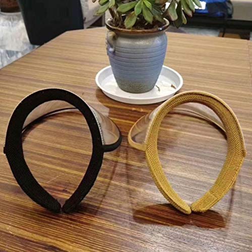 Milisten Protector Facial de Seguridad Sombrero Protector Diadema Anti Niebla Anti Escupir Visera Película para Hombres Mujeres Protector Facial Amarillo