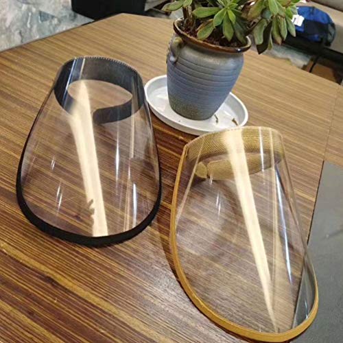 Milisten Protector Facial de Seguridad Sombrero Protector Diadema Anti Niebla Anti Escupir Visera Película para Hombres Mujeres Protector Facial Amarillo