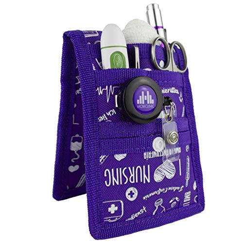 MINIKEEN'S, Salvabolsillos enfermera, Estampado morado, Mobiclinic