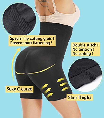 MISS MOLY Mujer Faja Pantalón Cintura Alta Invisible Shapewear 4 Steel Bones Body Shaper Interior Pantalones Moldeadores Fajas Reductoras Cortos Bragas Lencería Braguita