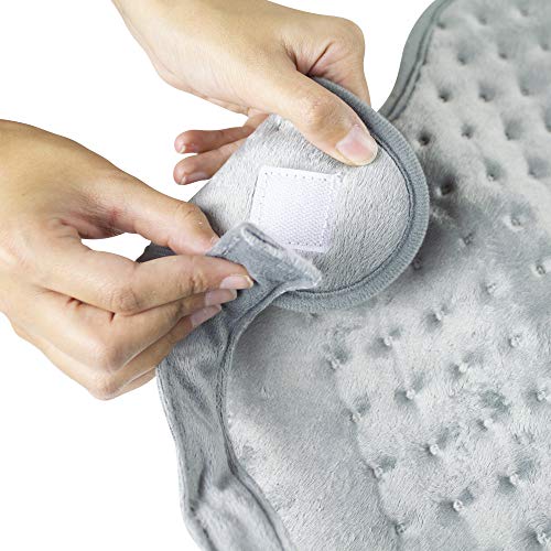 Mobiclinic, Almohadilla eléctrica dorsal y cervical, Tèrmica, 3 Niveles de calor, Apagado automático, Marca Española, Para espalda, lumbares y cervicales, Gris, 62x43