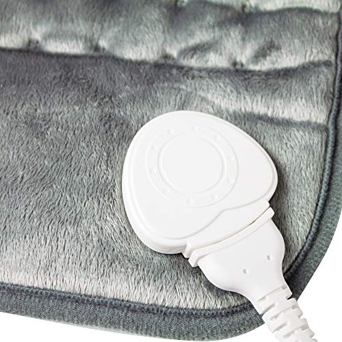 Mobiclinic, Almohadilla eléctrica dorsal y cervical, Tèrmica, 3 Niveles de calor, Apagado automático, Marca Española, Para espalda, lumbares y cervicales, Gris, 62x43