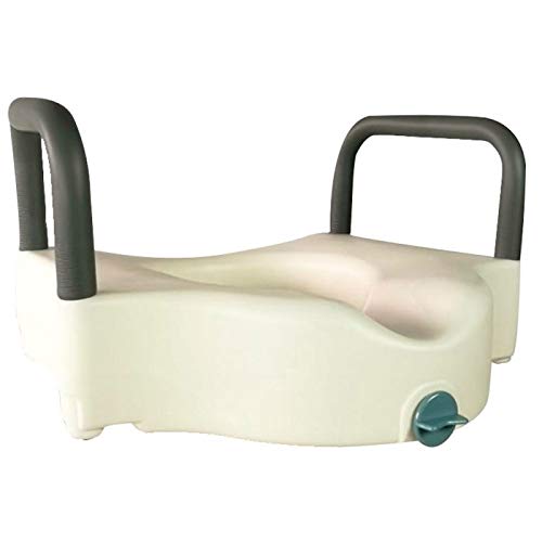 Mobiclinic, Elevador WC, Cibeles, Asiento de inodoro, Marca Española, Reposabrazos acolchados, Con Asas, Ayudas para el Baño, Para personas mayores, discapacidad, movilidad reducida, Confort, 16 cm