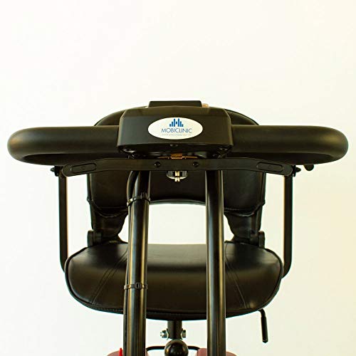 Mobiclinic, Virgo, Scooter eléctrico adultos, personas con movilidad reducida, minusválidos, discapacitados, 4 ruedas, Desmontable, Manillar plegable, Auton. 10 km, 12V, Rojo