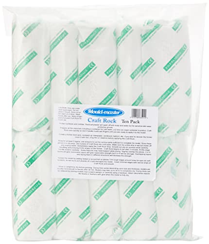 Mouldmaster – craftrock (Vendaje de Yeso) 15 cm x 2,7 m Pack de 10 Rollos, Color Blanco