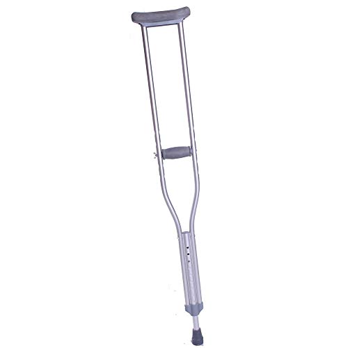 Muleta Axilar, Metálica de Aluminio Muy Resistente, para Joven 100/123 cm, Regulable en Altura, Cómoda, con Almohadillas antidolor | 1 Unidad