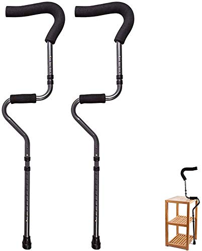 Muletas Antideslizantes Plegables, Ayuda e Antebrazo para Ancianos, Ayuda para Caminar Ligera Rehabilitación Tipo S Muleta Axilar, Muleta Telescópica Muleta Doble