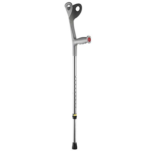 Muletas de antebrazo Individuales con Mango ergonómico/Cuidado de la Salud Muletas de Aluminio con Ajuste de Altura 95-115cm