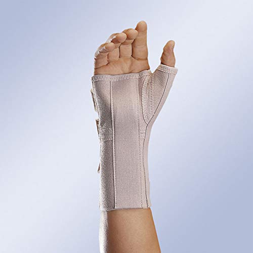 MUÑEQUERA ELÁSTICA ABIERTA LARGA CON FÉRULA PALMAR Y PULGAR MFP-80 ORLIMAN - DERECHO, 1