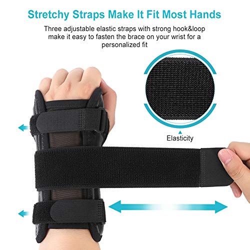 Muñequera Tunel Carpiano, Férula Muñequera con Correa Ajustable y Férula Metálica, Aliviar el Dolor de Tendinitis, Lesiones, Artritis, Fracturas, Esguinces, 1 Pieza, Universal