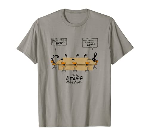 Música Clase Personal Reunión Divertido Bajo Agudos Clef Curva Pun Camiseta