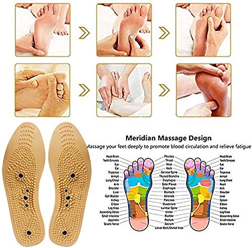 N\A 2 Pares de acupresión Masaje magnético Plantillas Masaje de pies Zapatillas de Calzado Pies de Alivio Tenso Muscular Rigidez, Promover la circulación sanguínea