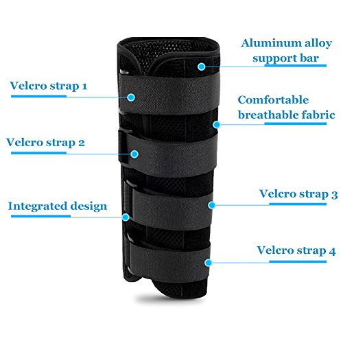 NACHEN Fijación del Codo Soporte Ortopédico Ortesis Férula del Miembro Superior Hemiplejia Fractura del Brazo Equipo De Entrenamiento De Rehabilitación,Black,M