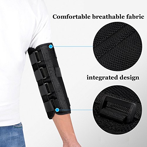 NACHEN Fijación del Codo Soporte Ortopédico Ortesis Férula del Miembro Superior Hemiplejia Fractura del Brazo Equipo De Entrenamiento De Rehabilitación,Black,M