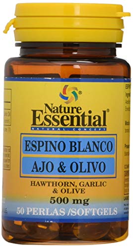 Nature Essential Espino blanco + ajo + olivo 500 mg - 50 perlas