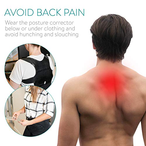 Navaris corrector de espalda - Corrector de postura para espalda y hombros - Soporte ajustable de espalda para hombres mujeres y niños S/M