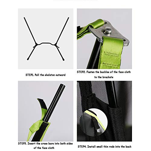 N/C Silla De Camping Plegable De Ocio Al Aire Libre Todo Terreno Asiento Plegable Portátil Exterior Pesca Vacaciones Playa Bolsa Portátil De Viaje