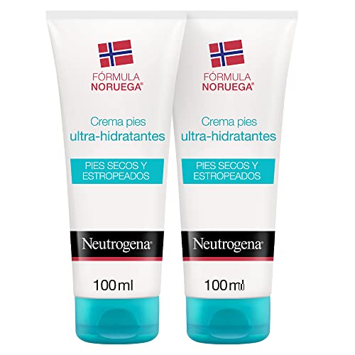 Neutrogena Crema de Pies Secos y Agrietados, Ultra Hidratante, Pack 2 x 100 ml