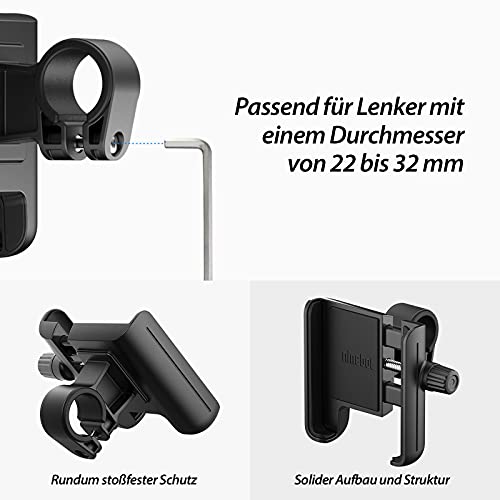 Ninebot Segway Soporte de teléfono móvil para bicicleta, antivibración, ajustable, universal, para smartphone de 4,7 a 6,5 pulgadas, soporte para teléfono móvil